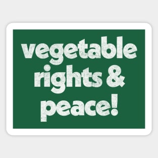 Vegetable Right & Peace / Neil Pye Retro Faded Style Design Sticker